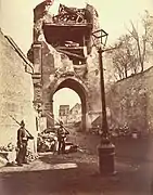 Strasbourg, Porte Nationale après le bombardement de 1870.