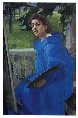 Portrait d'Hanna Pauli, épouse de l'artiste, HST, musée de Jönköping (1896).