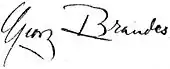 signature de Georg Brandes