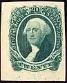 Timbre de 20¢ de George Washington.