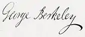 signature de George Berkeley