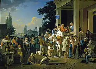 George Caleb Bingham, The County Election, 1852, musée d'art de Saint-Louis.