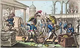 Caricatures évoquant les Spoliations napoléoniennes