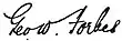 Signature de George Forbes
