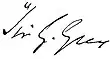 Signature de George Grey