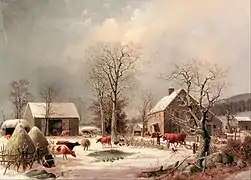 Farmyard in Winter, 1858, Maison-Blanche