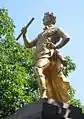 Statue du roi George II (1751) sur la place du Vieux marché (Lé Vièr Marchi).