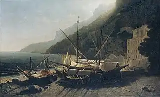 View at Amalfi, Bay of Salerno, 1857, Metropolitan Museum of Art
