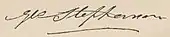 signature de George Stephenson