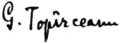 signature de George Topîrceanu