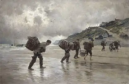 Pêcheurs d'Equihen, 1902, huile sur toile, 111 × 173 cm, Palais des Beaux-Arts de Lille.