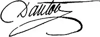 Signature de Georges Danton