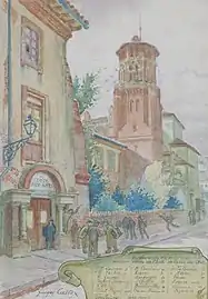 Porte de l'ancienne école des Beaux-Arts, rue des Arts, par Georges Castex (entre 1890 et 1892, Musée des Augustins).