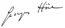 Signature de Georges Hüe