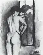 Georges Kars, dessin, femme nue.