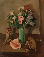 Fleurs et singes (1945).