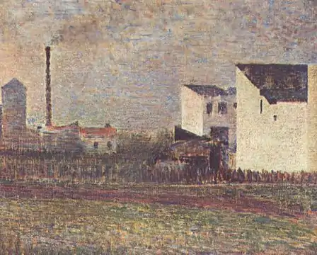 La Banlieue par  Georges Seurat, huile sur toile, 1882-1883.