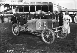 Georges Sizaire, toujours au GP des voiturettes de Dieppe en 1908.