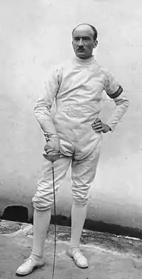 Georges Tainturier en finale des championnats de France de fleuret (1922)