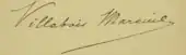 signature de Georges de Villebois-Mareuil