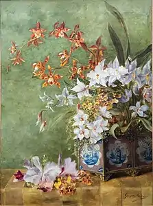 Nature morte avec orchides (c1900), localisation inconnue.