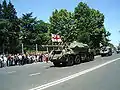 Défilé de l'armée géorgienne avec des ShKH-77.