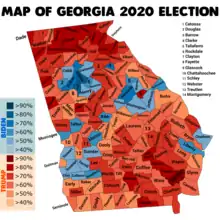 Georgia 2020 election conty map