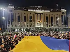 Manifestation pro-ukrainienne à Tbilissi (Géorgie).
