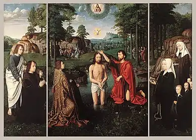 1. Baptême du Christ, Groeningemuseum, Bruges.