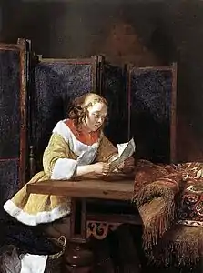 Lecture de la lettre, v. 1665Wallace Coll.