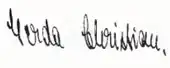 signature de Gerda Christian