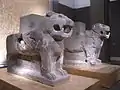 Paire de statues colossales de lions gardiens de portes. Pergamon Museum.