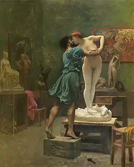 Pygmalion et Galatée, vu de face. 1890.