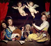 Concert au balcon, par Gerrit van Honthorst, 1624.