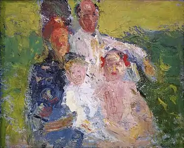 La famille Schönberg (juillet 1908).