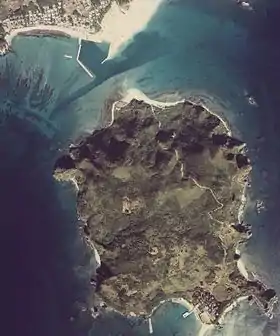 Vue aérienne de l'île de Geruma