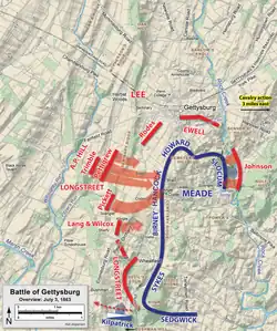 Bataille de Gettysburg, 3 juillet.
