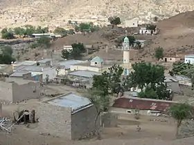 La ville érythréenne de Ghinda et sa mosquée.