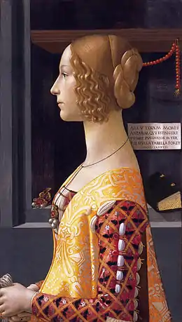 Portrait de Giovanna Tornabuoni 1488Musée Thyssen-Bornemisza