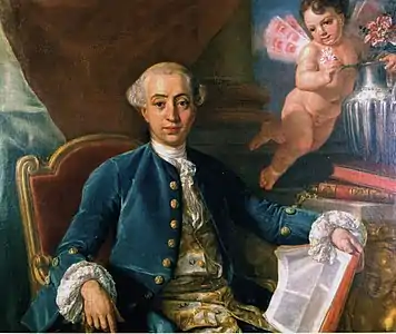 Portrait de Giacomo Casanova.