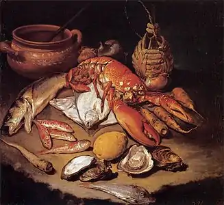 Homard, poisson et crustacés (vers 1736) Collection Stefano Lodi.