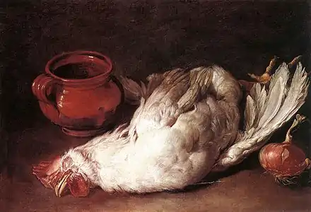Poule, pot et oignon (vers 1750), coll. particulière.