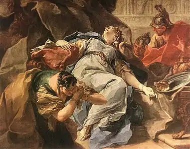 La Mort de Sophonisbe,1730, Giambattista Pittoni.