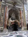 Tombe du pape Alexandre VII dans la basilique Saint-Pierre de Rome, une composition théâtrale essentiellement en marbres variés, de style baroque romain.