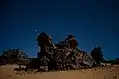 Nuit étoilée dans le désert de Djanet.