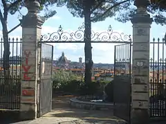 L'entrée panoramique de l'Orti del Parnassus.