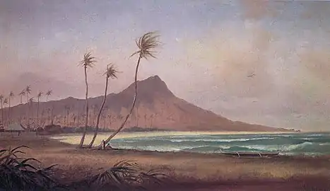 La plage de Waikiki (1868)