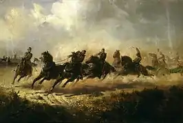 Charge de l'artillerie (Charge de l'artillerie à cheval russe), 1866-1867