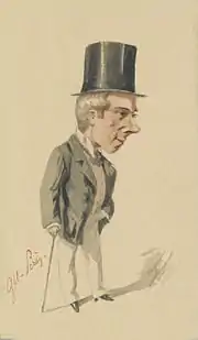 Gil-Pérès en 1860 par Lhéritier dans Les Trois Fils de Cadet-Roussel, comédie de Delaporte, Varin et Laurencin.