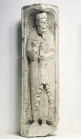 Pilier roman, Saint André (Gilabertus de Toulouse, Musée des Augustins, 1120-1140).
